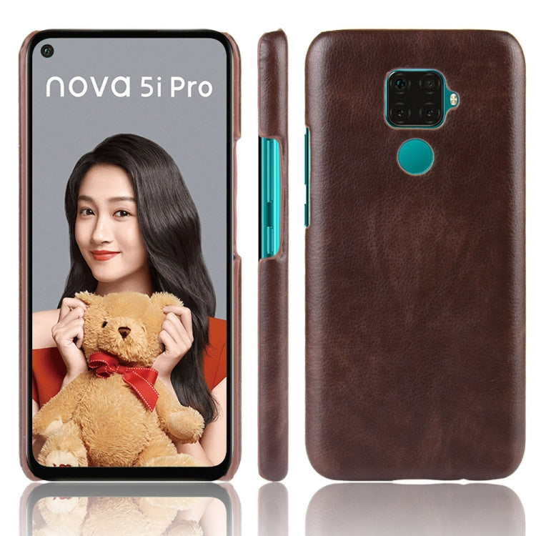 Shockproof Litchi Texture PC + PU Case For Huawei Nova 5i Pro / Mate 30 Lite