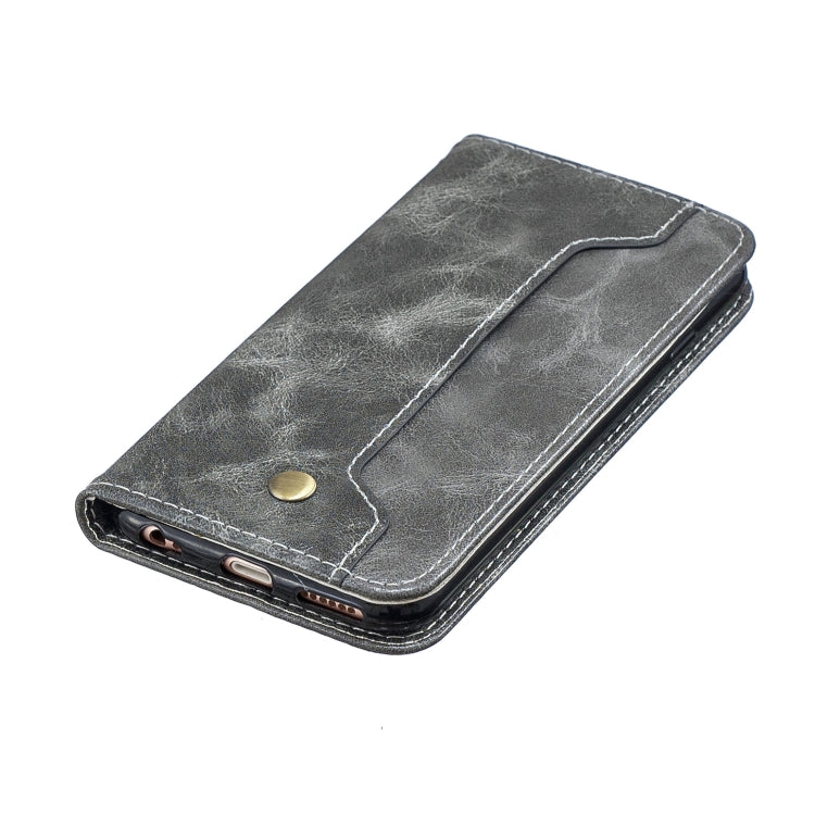 Copper Buckle Nappa Texture Horizontal Flip Leather Case for iPhone 6, with Holder & Card Slots & Wallet