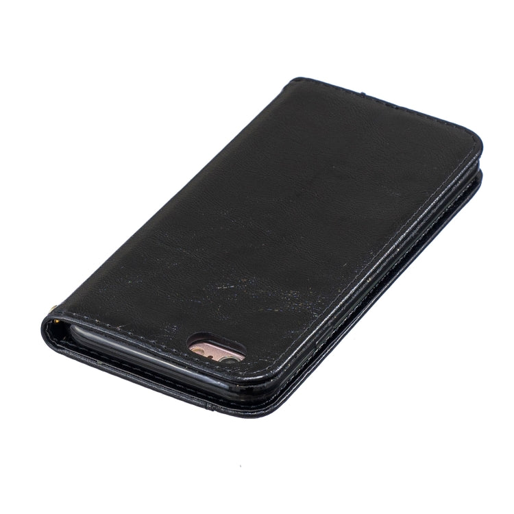 Copper Buckle Nappa Texture Horizontal Flip Leather Case for iPhone 6, with Holder & Card Slots & Wallet