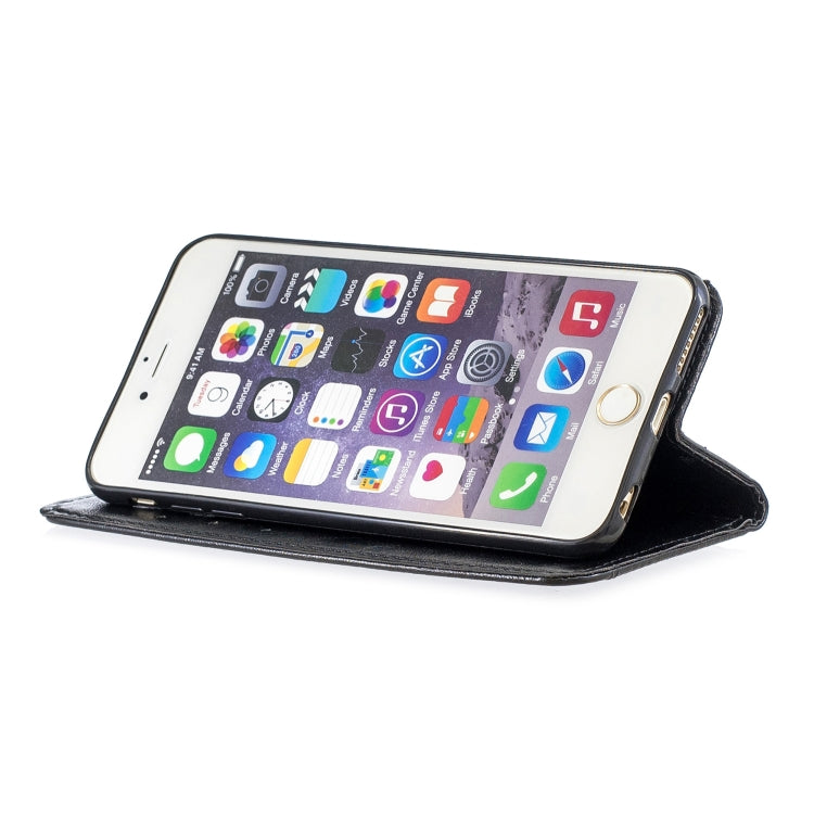 Copper Buckle Nappa Texture Horizontal Flip Leather Case for iPhone 6Plus / 6sPlus, with Holder & Card Slots & Wallet