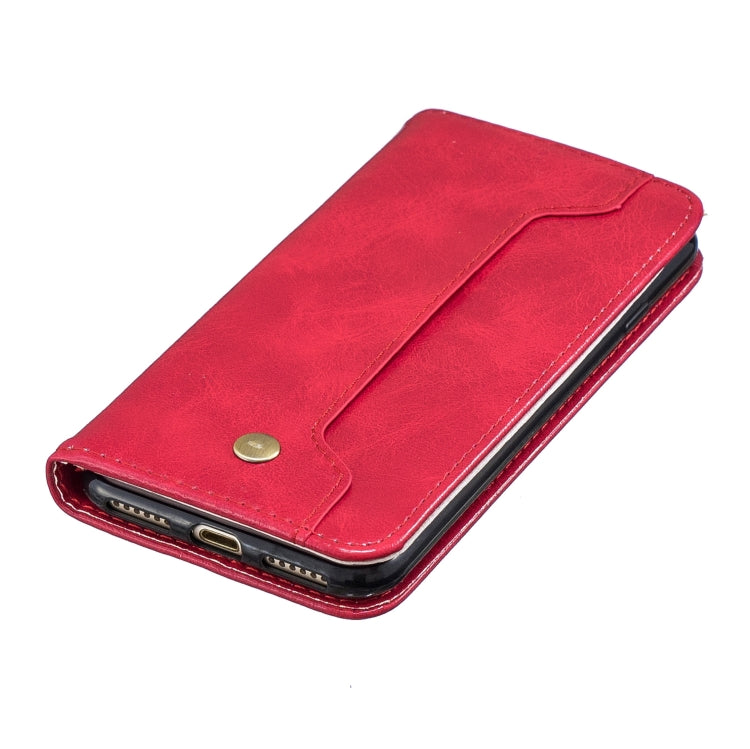 Copper Buckle Nappa Texture Horizontal Flip Leather Case for iPhone 8 / 7, with Holder & Card Slots & Wallet