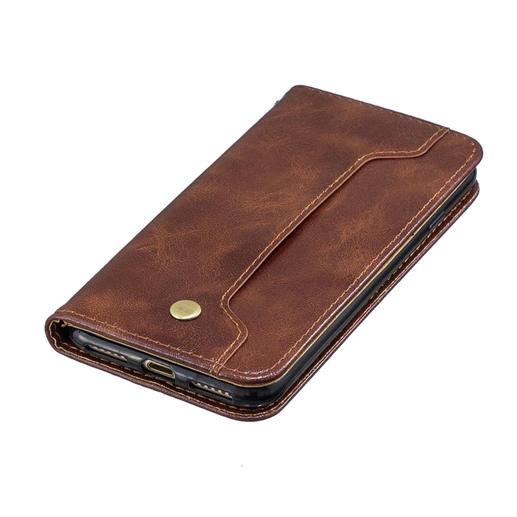Copper Buckle Nappa Texture Horizontal Flip Leather Case for iPhone 8 / 7, with Holder & Card Slots & Wallet
