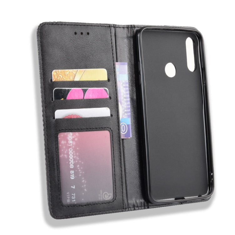 Magnetic Buckle Retro Crazy Horse Texture Horizontal Flip Leather Case for LG W10,with Holder & Card Slots & Photo Frame