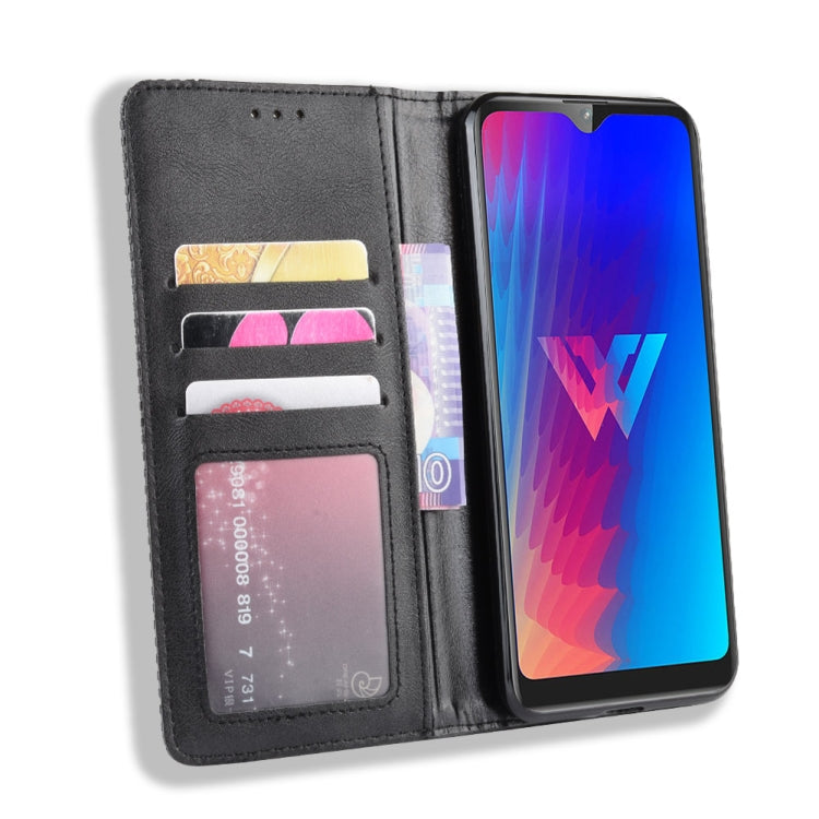 Magnetic Buckle Retro Crazy Horse Texture Horizontal Flip Leather Case for LG W30,with Holder & Card Slots & Photo Frame
