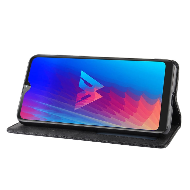 Magnetic Buckle Retro Crazy Horse Texture Horizontal Flip Leather Case for LG W30,with Holder & Card Slots & Photo Frame