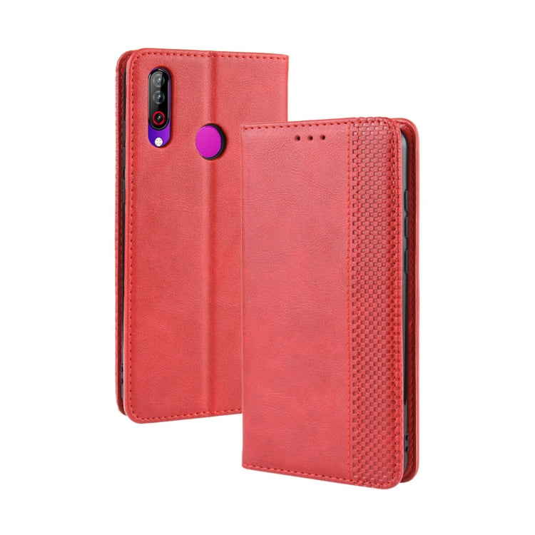 Magnetic Buckle Retro Crazy Horse Texture Horizontal Flip Leather Case for LG W30,with Holder & Card Slots & Photo Frame