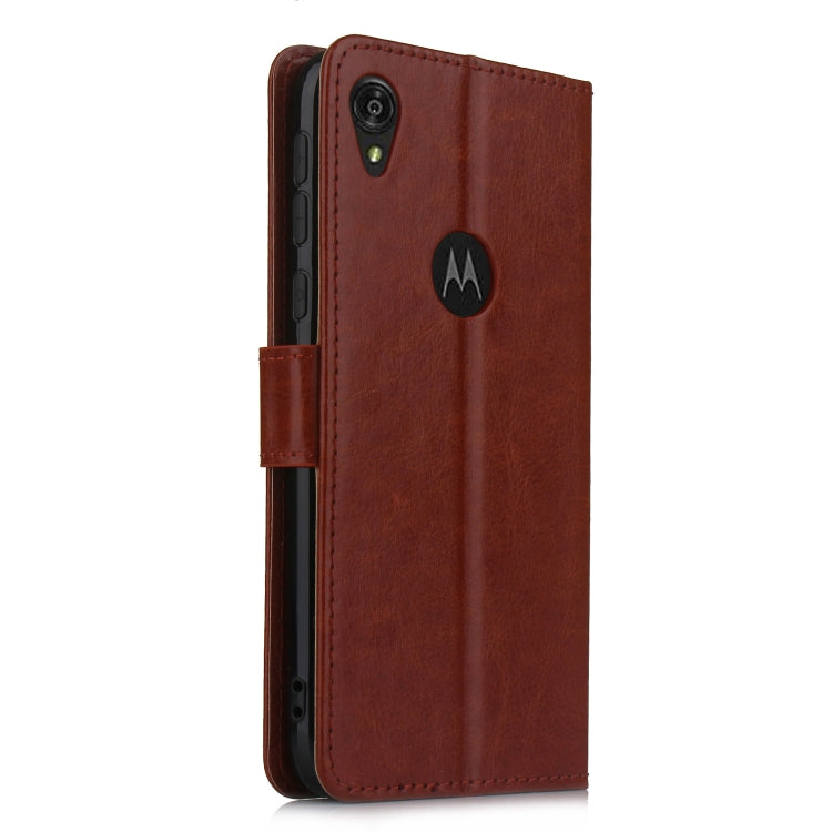 Retro Crazy Horse Texture Horizontal Flip Leather Case for Motorola Moto E6 , with Holder & Card Slots & Photo Frame
