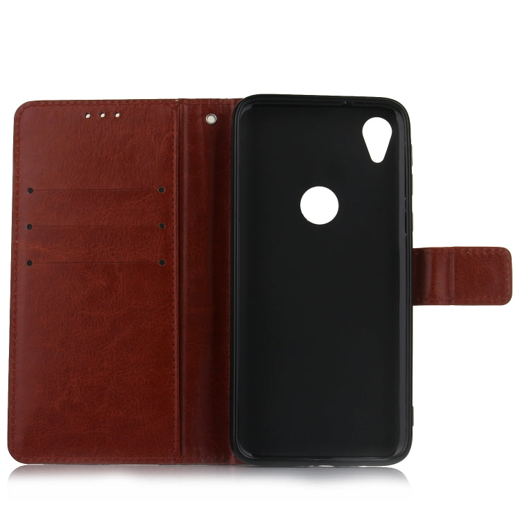 Retro Crazy Horse Texture Horizontal Flip Leather Case for Motorola Moto E6 , with Holder & Card Slots & Photo Frame