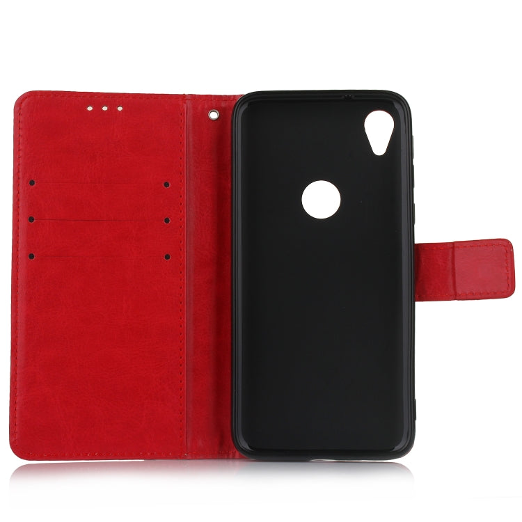 Retro Crazy Horse Texture Horizontal Flip Leather Case for Motorola Moto E6 , with Holder & Card Slots & Photo Frame