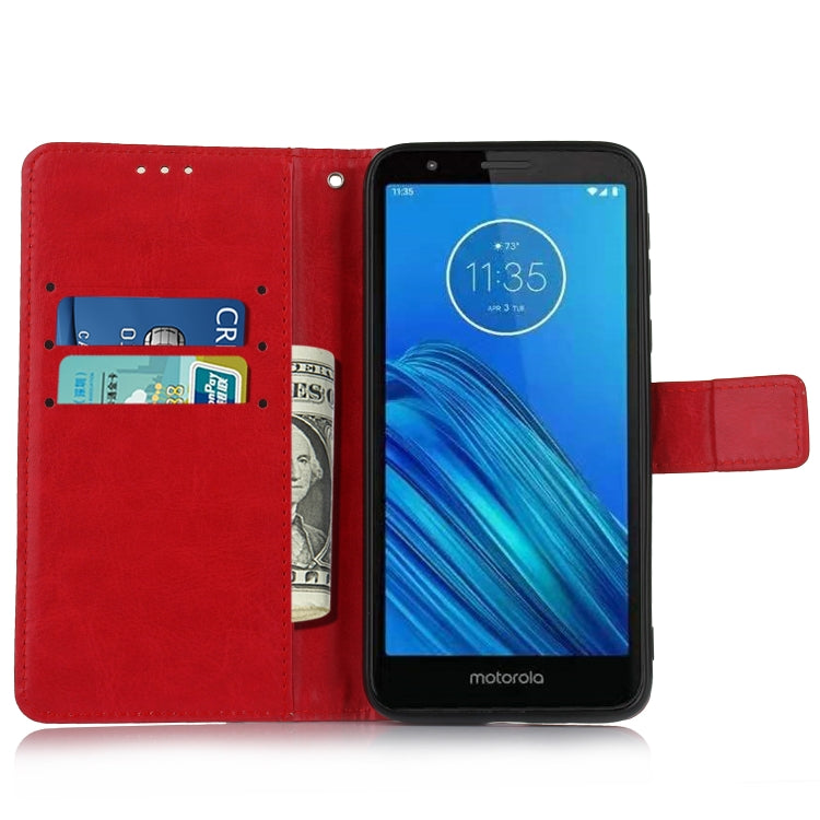 Retro Crazy Horse Texture Horizontal Flip Leather Case for Motorola Moto E6 , with Holder & Card Slots & Photo Frame
