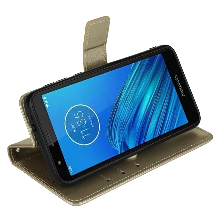 Retro Crazy Horse Texture Horizontal Flip Leather Case for Motorola Moto E6 , with Holder & Card Slots & Photo Frame