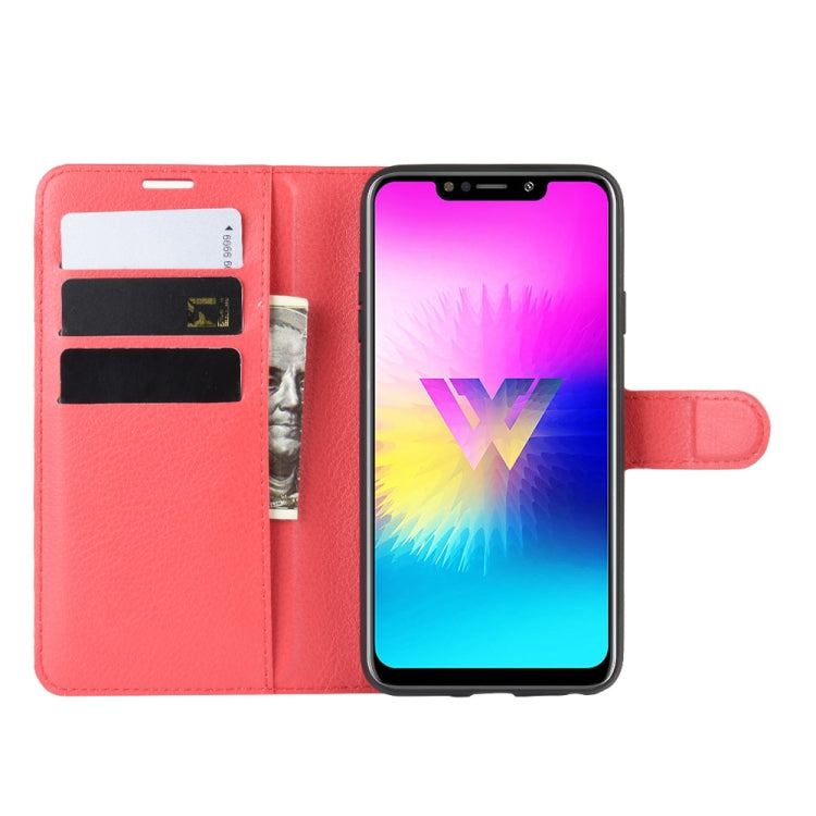Litchi Texture Horizontal Flip Leather Case for LG W10, with Wallet & Holder & Card Slots