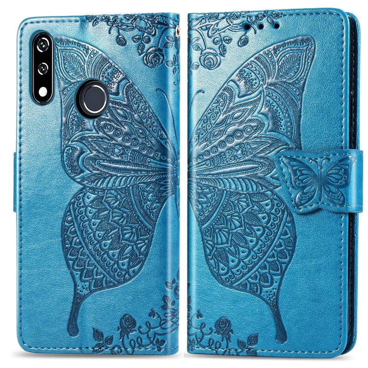 Butterfly Love Flowers Embossing Horizontal Flip Leather Case For LG W10 with Holder & Card Slots & Wallet & Lanyard
