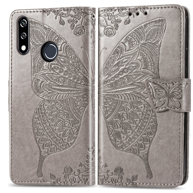 Butterfly Love Flowers Embossing Horizontal Flip Leather Case For LG W10 with Holder & Card Slots & Wallet & Lanyard