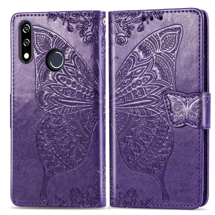 Butterfly Love Flowers Embossing Horizontal Flip Leather Case For LG W10 with Holder & Card Slots & Wallet & Lanyard