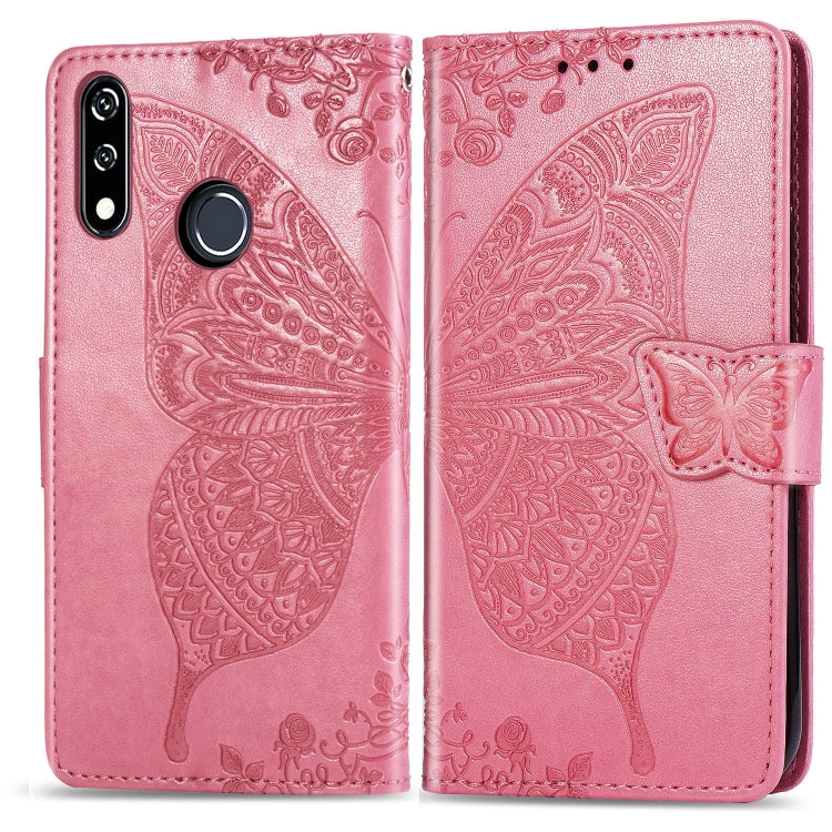 Butterfly Love Flowers Embossing Horizontal Flip Leather Case For LG W10 with Holder & Card Slots & Wallet & Lanyard