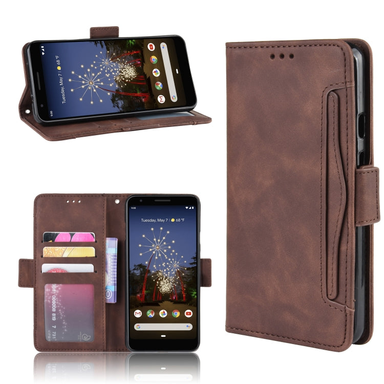 Wallet Style Skin Feel Calf Pattern Leather Case For Google Pixel 3a XL,with Separate Card Slot