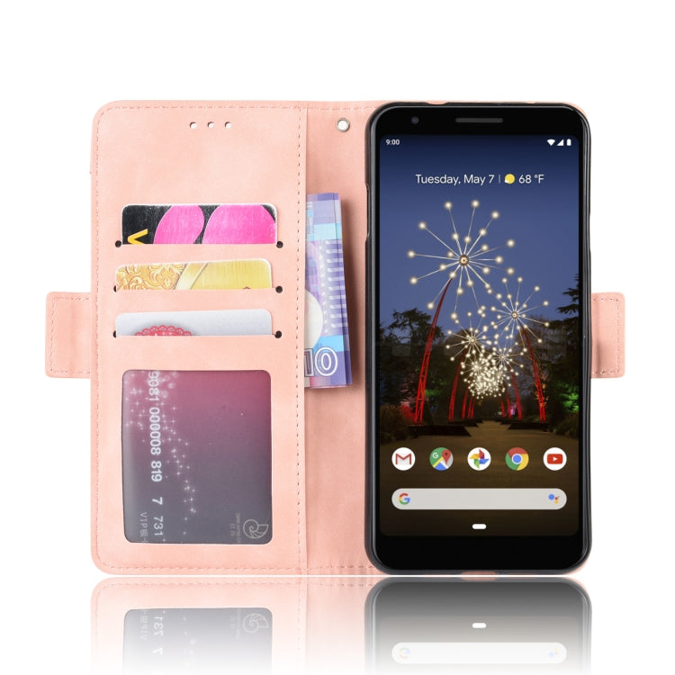 Wallet Style Skin Feel Calf Pattern Leather Case For Google Pixel 3a XL,with Separate Card Slot