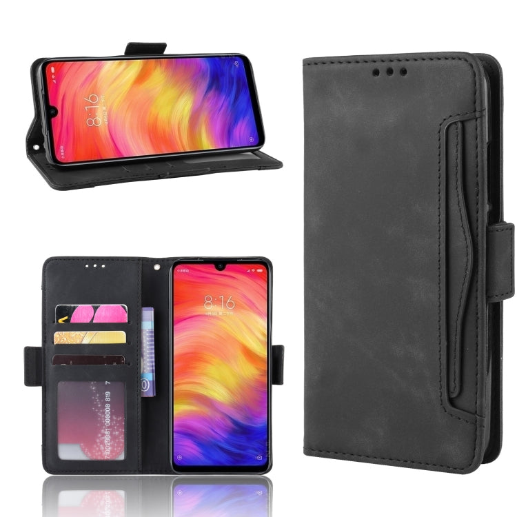 Wallet Style Skin Feel Calf Pattern Leather Case For Xiaomi Redmi 7,with Separate Card Slot