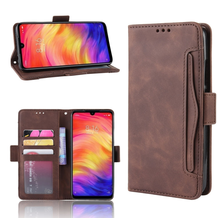 Wallet Style Skin Feel Calf Pattern Leather Case For Xiaomi Redmi 7,with Separate Card Slot