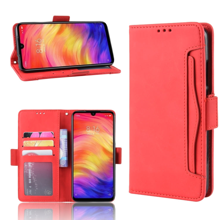 Wallet Style Skin Feel Calf Pattern Leather Case For Xiaomi Redmi 7,with Separate Card Slot
