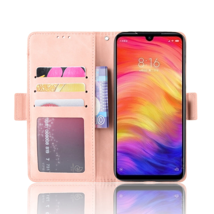 Wallet Style Skin Feel Calf Pattern Leather Case For Xiaomi Redmi 7,with Separate Card Slot