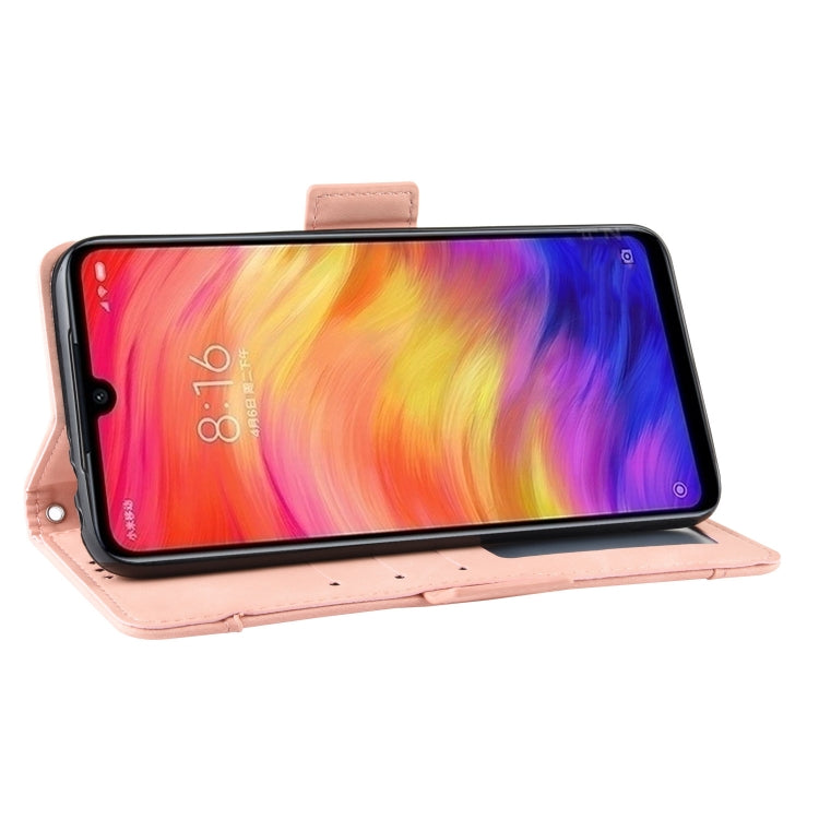 Wallet Style Skin Feel Calf Pattern Leather Case For Xiaomi Redmi 7,with Separate Card Slot