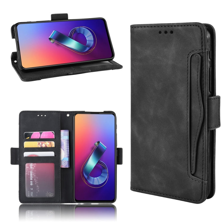 Wallet Style Skin Feel Calf Pattern Leather Case For Asus Zenfone 6 ZS630KL,with Separate Card Slot