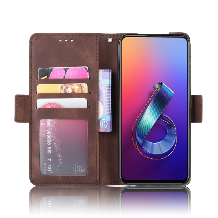 Wallet Style Skin Feel Calf Pattern Leather Case For Asus Zenfone 6 ZS630KL,with Separate Card Slot