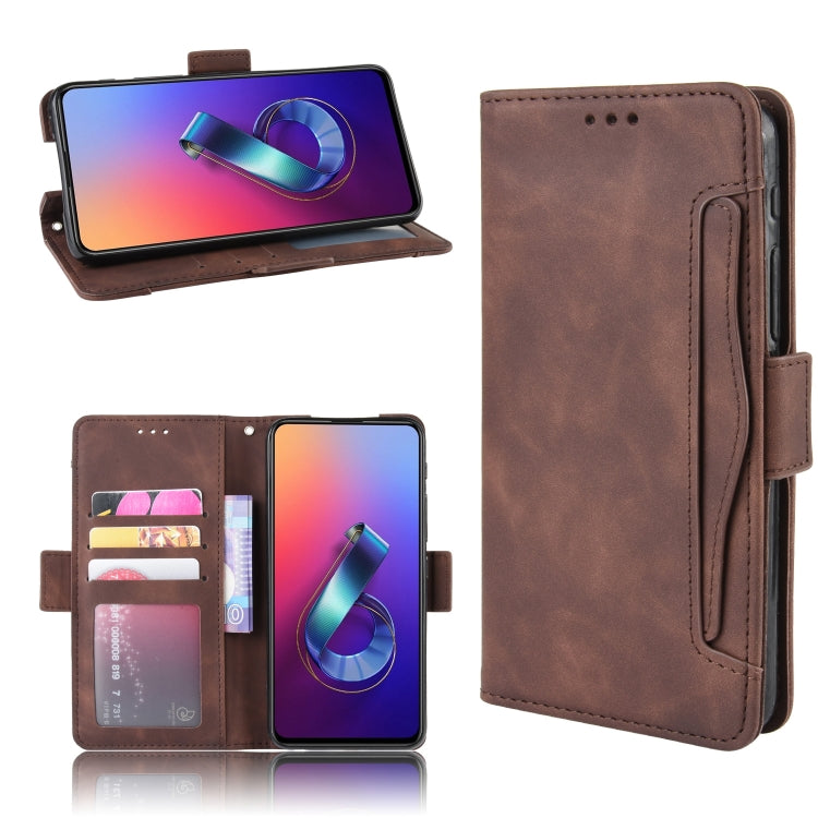 Wallet Style Skin Feel Calf Pattern Leather Case For Asus Zenfone 6 ZS630KL,with Separate Card Slot