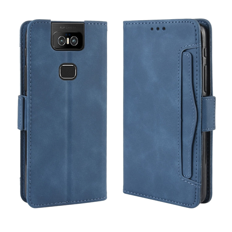 Wallet Style Skin Feel Calf Pattern Leather Case For Asus Zenfone 6 ZS630KL,with Separate Card Slot