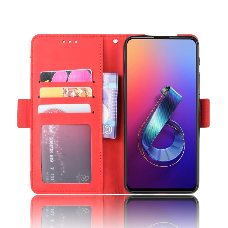 Wallet Style Skin Feel Calf Pattern Leather Case For Asus Zenfone 6 ZS630KL,with Separate Card Slot