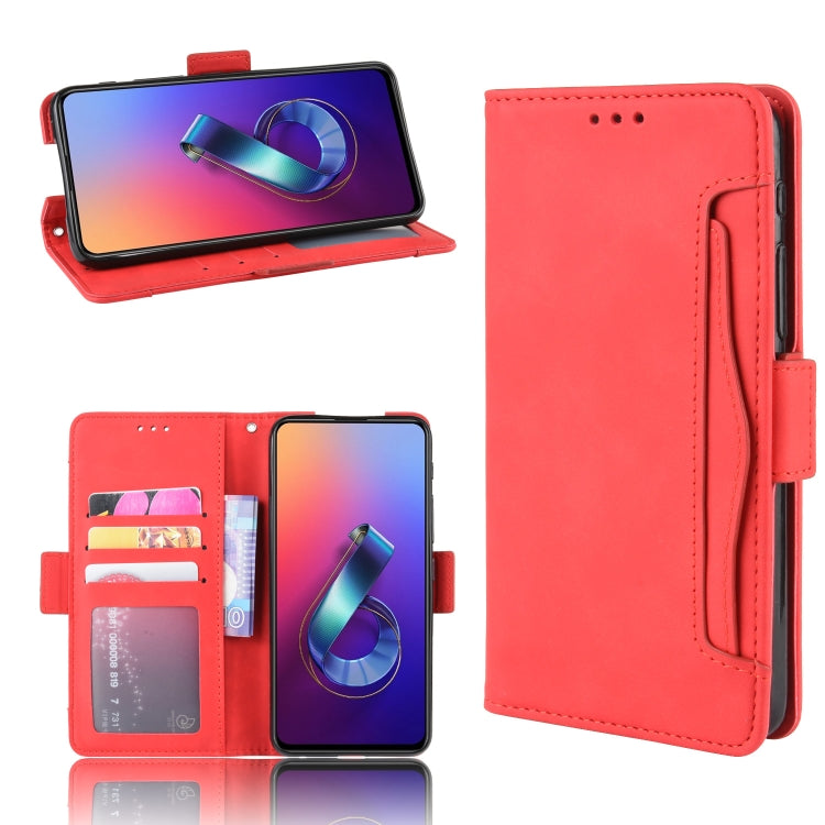 Wallet Style Skin Feel Calf Pattern Leather Case For Asus Zenfone 6 ZS630KL,with Separate Card Slot