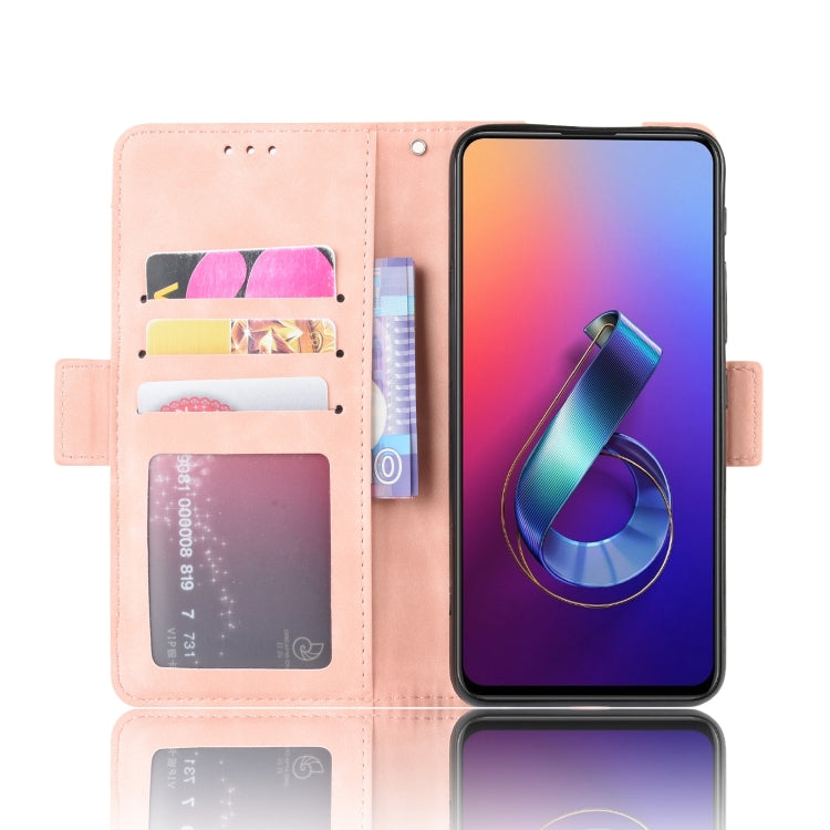 Wallet Style Skin Feel Calf Pattern Leather Case For Asus Zenfone 6 ZS630KL,with Separate Card Slot