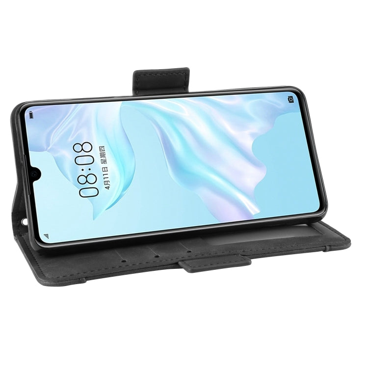Wallet Style Skin Feel Calf Pattern Leather Case For Huawei P30,with Separate Card Slot