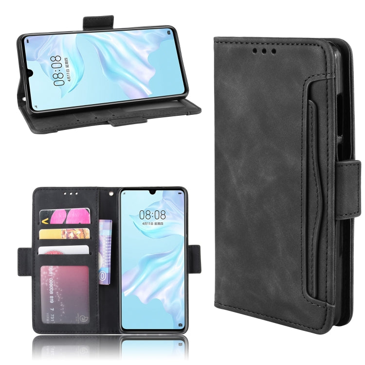 Wallet Style Skin Feel Calf Pattern Leather Case For Huawei P30,with Separate Card Slot