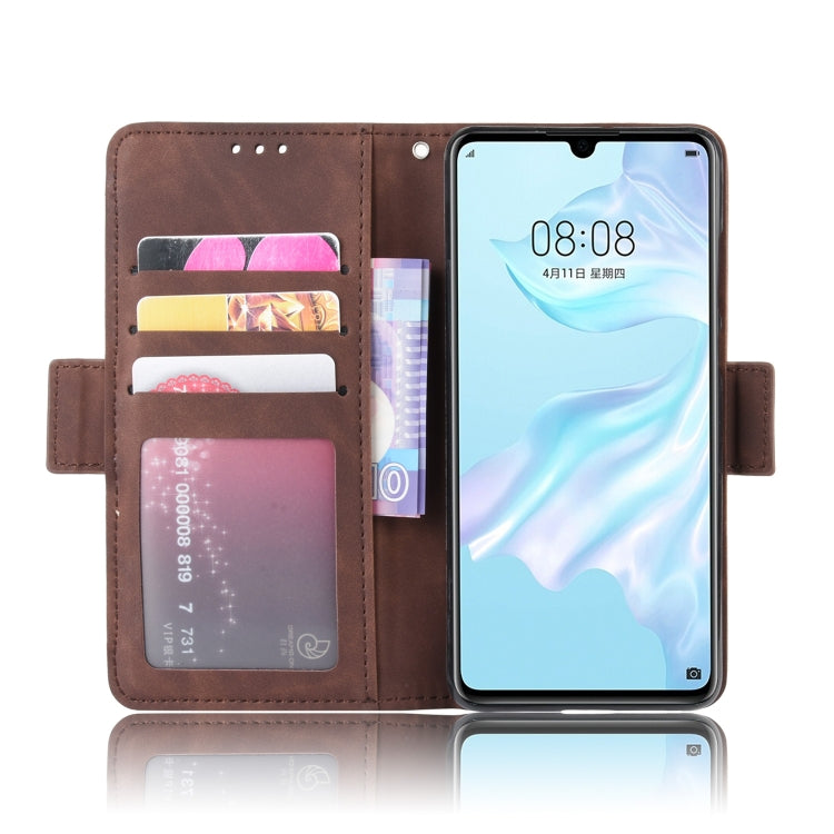 Wallet Style Skin Feel Calf Pattern Leather Case For Huawei P30,with Separate Card Slot