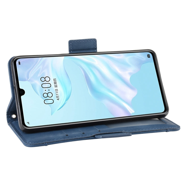 Wallet Style Skin Feel Calf Pattern Leather Case For Huawei P30,with Separate Card Slot