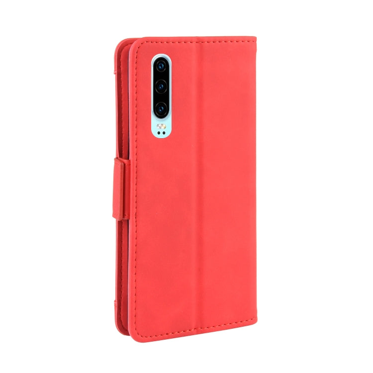 Wallet Style Skin Feel Calf Pattern Leather Case For Huawei P30,with Separate Card Slot