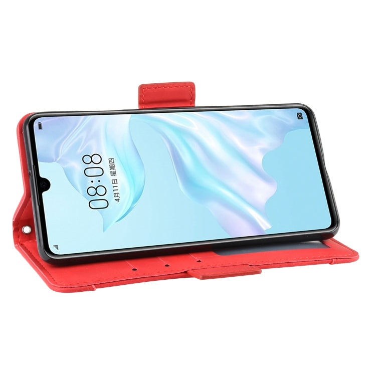 Wallet Style Skin Feel Calf Pattern Leather Case For Huawei P30,with Separate Card Slot