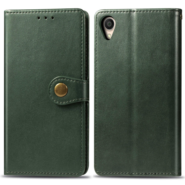 Retro Solid Color Leather Buckle Mobile Phone Protection Leather Case with Lanyard & Photo Frame & Card Slot & Wallet & Bracket Function for ASUS ZenFone Live (L1) ZA550KL