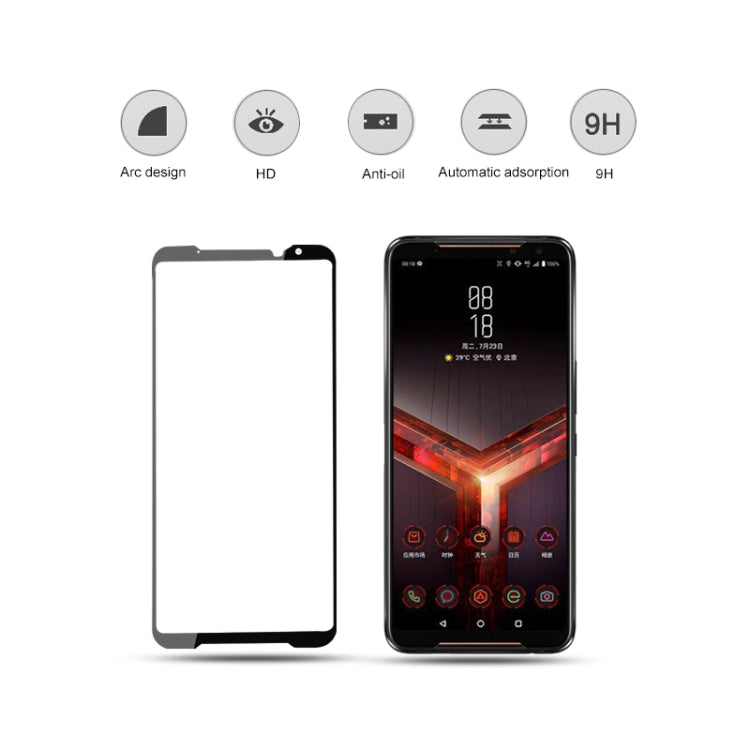 mocolo 0.33mm 9H 2.5D Silk Print Tempered Glass Film for Asus ROG Phone II