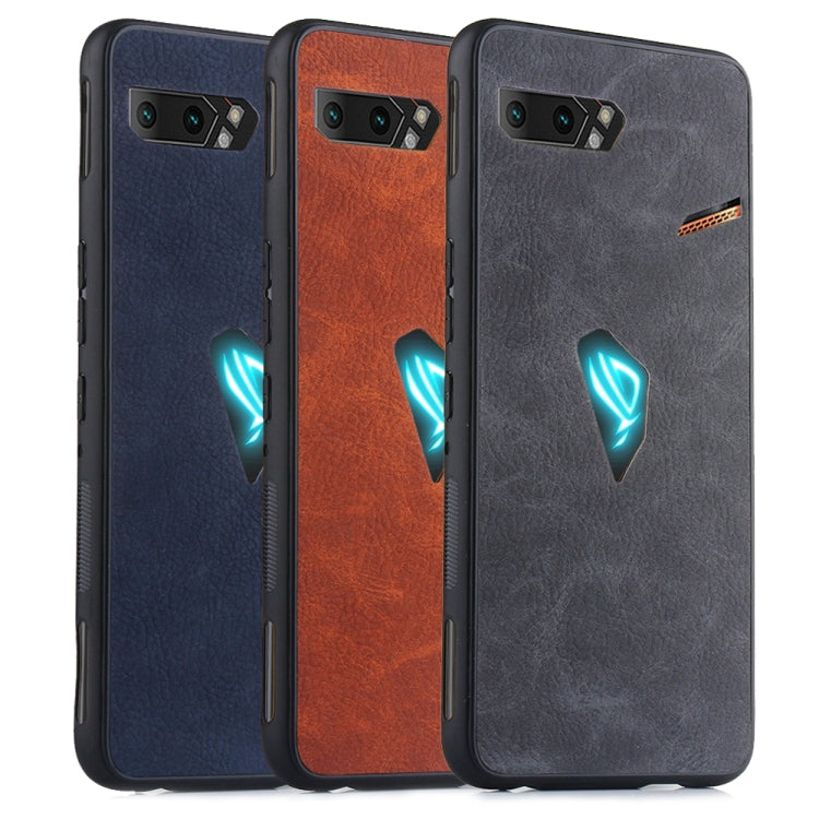 Shockproof Sheep Skin PC + PU + TPU Case For Asus ROG Phone II ZS660KL(Brown)
