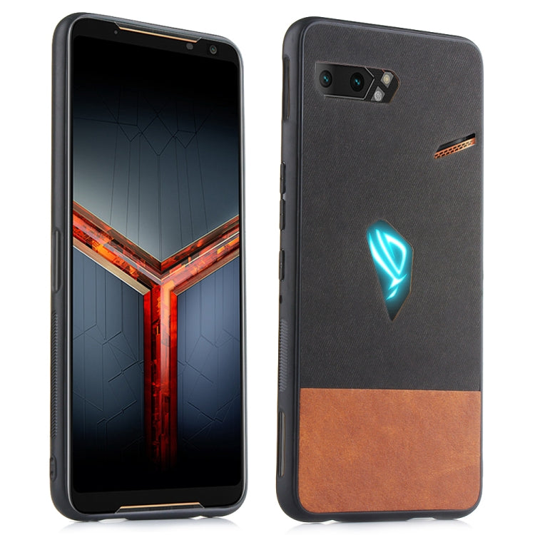 Shockproof Color Matching Denim PC + PU + TPU Protective Case For Asus ROG Phone II ZS660KL