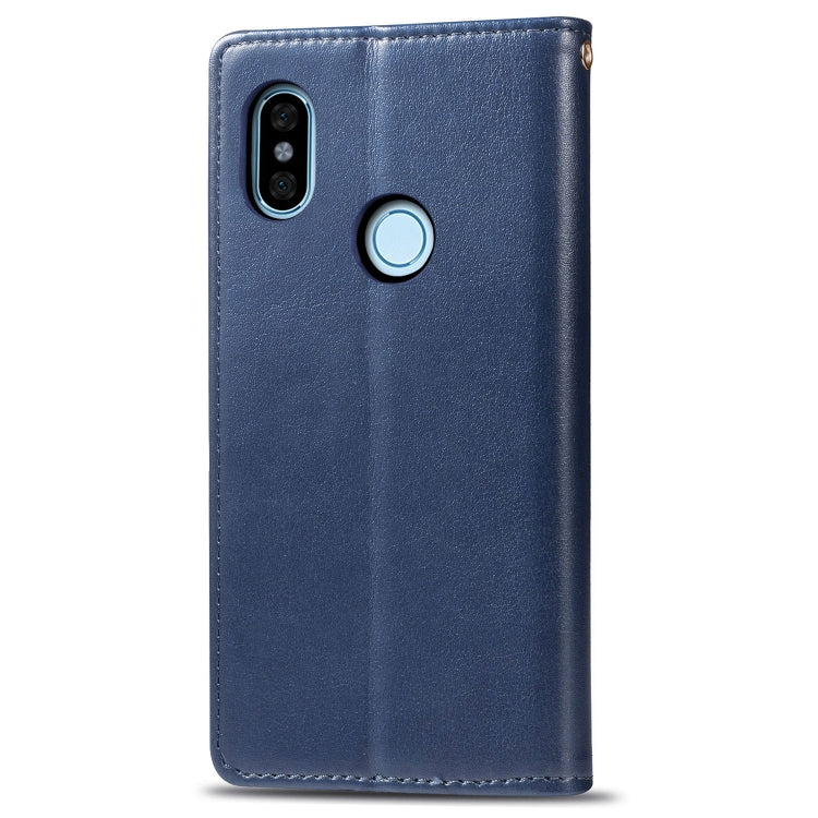 For Xiaomi Redmi Note 5 Pro Retro Solid Color Leather Buckle Mobile Phone Protection Leather Case with Photo Frame & Card Slot & Wallet & Bracket Function