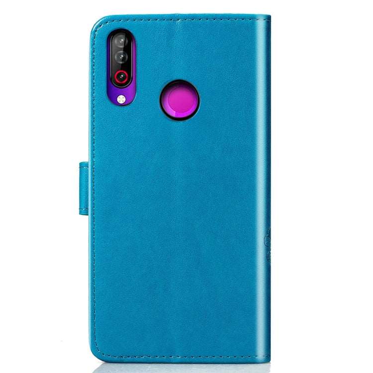 For LG W30 Lucky Clover Pressed Flowers Pattern Leather Case , with Holder & Card Slots & Wallet & Hand Strap