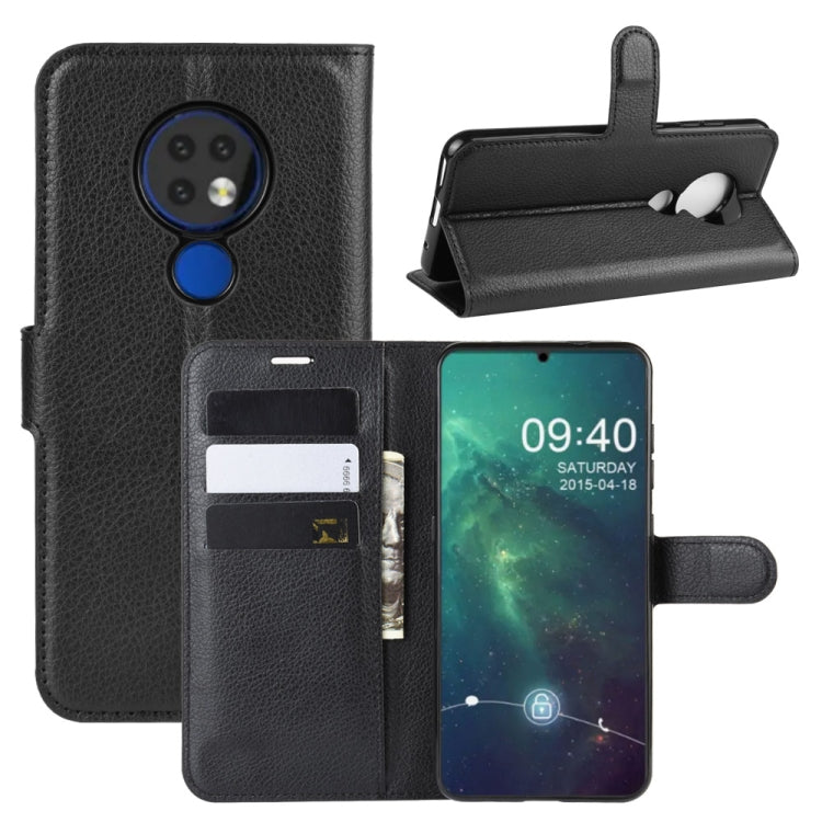 Litchi Texture Horizontal Flip Leather Case for Nokia 6.2, with Wallet & Holder & Card Slots