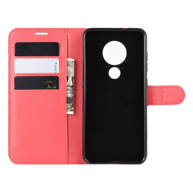 Litchi Texture Horizontal Flip Leather Case for Nokia 6.2, with Wallet & Holder & Card Slots