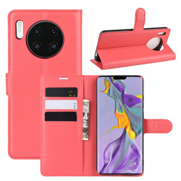 For Huawei Mate 30 Litchi Texture Horizontal Flip Leather Case with Wallet & Holder & Card Slots