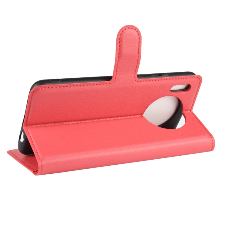 For Huawei Mate 30 Litchi Texture Horizontal Flip Leather Case with Wallet & Holder & Card Slots